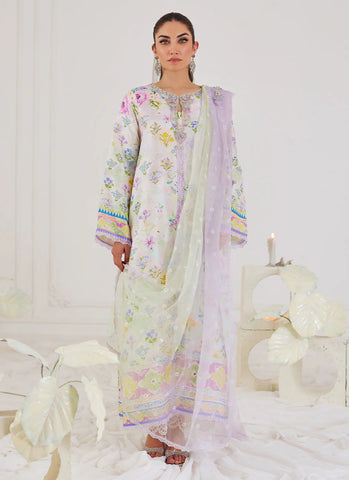 FARAH TALIB AZIZ LUXE SILK PRET’24 | ROSARIO SHIRT AND PRE DRAPED DUPATTA