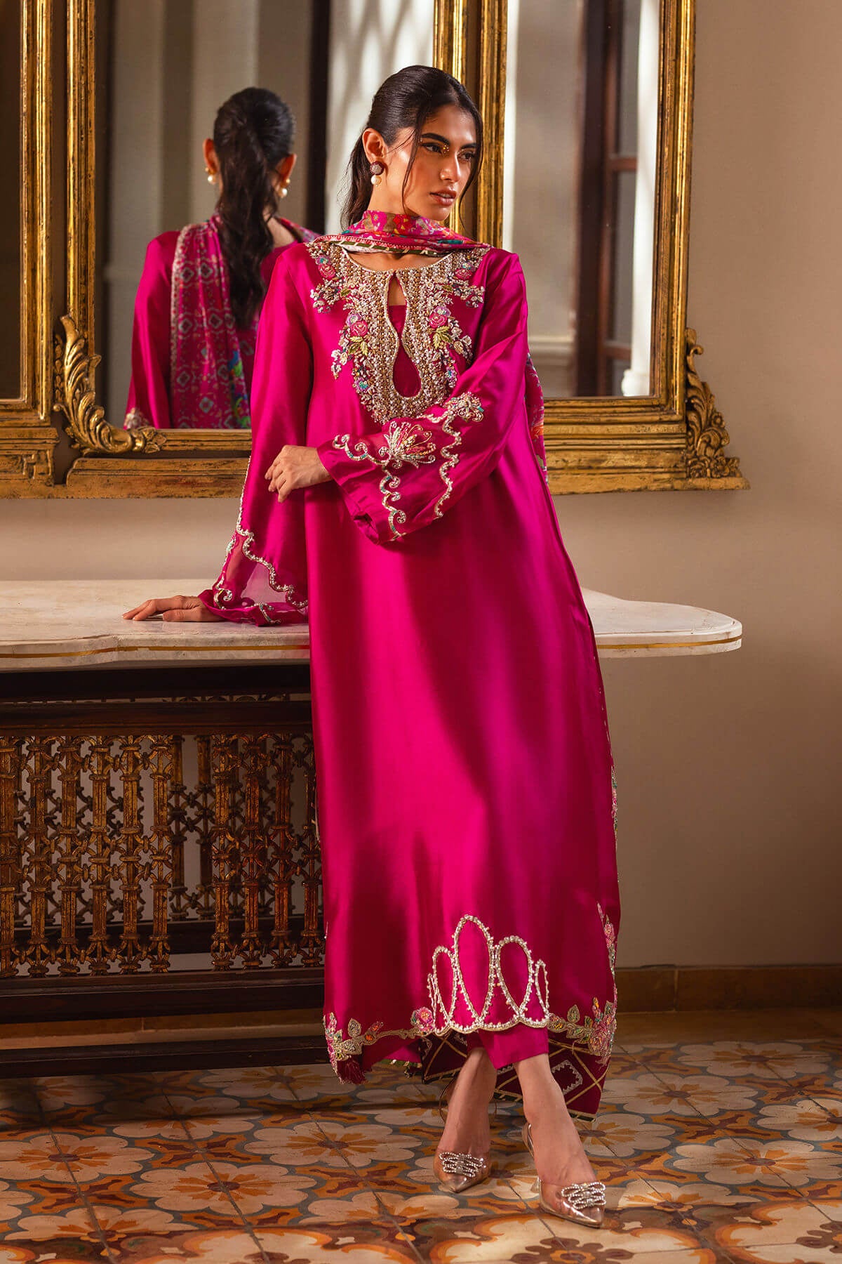 ANNUS ABRAR LEAH LUXURY PRET’26 -| MAHVEEN SHIRT & PANTS