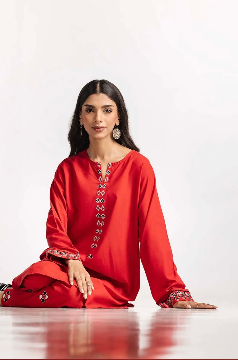 GUL AHMED CASUAL PRET | EMBRODIERED SET