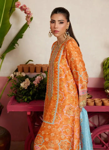 FARAH TALIB AZIZ ‘MAYNA FESTIVE PRET’26 | JENNA TANGERINE SHIRT & DUPATTA
