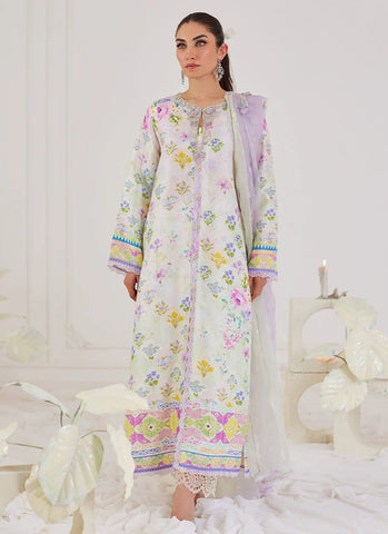 FARAH TALIB AZIZ LUXE SILK PRET’24 | ROSARIO SHIRT AND PRE DRAPED DUPATTA