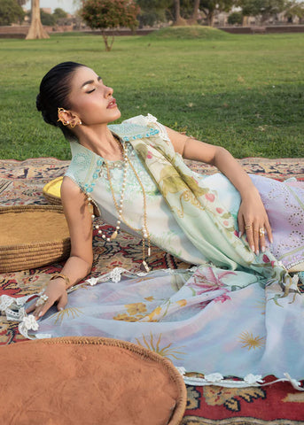 SAIRA SHAKIRA BLOOM UNSTITCHED LAWN’26 | AVA 1A