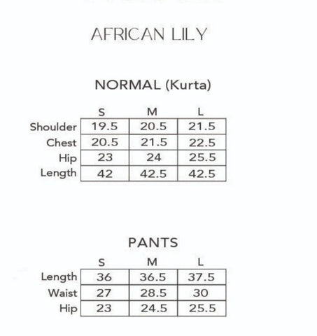 STUDIO MEHR | AFRICAN LILY MATCHING SET