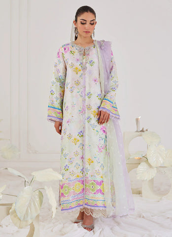 FARAH TALIB AZIZ LUXE SILK PRET’24 | ROSARIO SHIRT AND PRE DRAPED DUPATTA