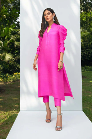 ZONA SHAHAM SILK LUXE PRET | FUSCIA PINK SET