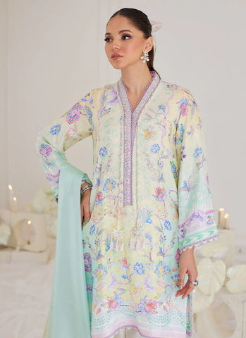 FARAH TALIB AZIZ LUXE SILK PRET’24 | PAZ AQUA SHIRT AND DUPATTA