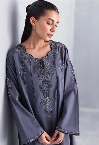IMAGE CASUAL PRET | GREY EMBROIDERED CORD SET