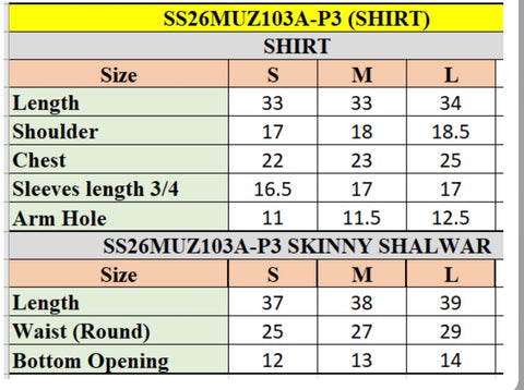 SANA SAFINAZ READY TO WEAR’26  | SS26MUZ103AP3