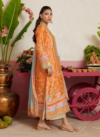 FARAH TALIB AZIZ ‘MAYNA FESTIVE PRET’26 | JENNA TANGERINE SHIRT & DUPATTA