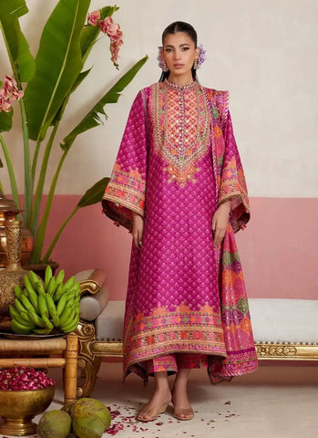 FARAH TALIB AZIZ ‘MAYNA FESTIVE PRET’26 | ADENA FUSCHIA SHIRT & DUPATTA