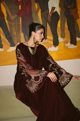 AMMARA KHAN ‘THE OVERTURE’26 | GARNET REVERIE KAFTAN