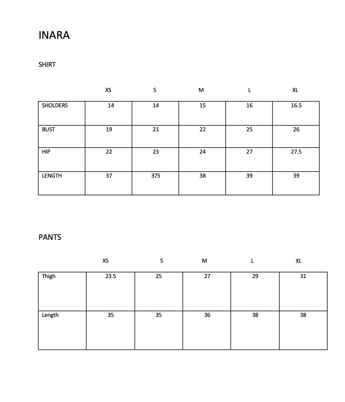 SOLIDS | INARA