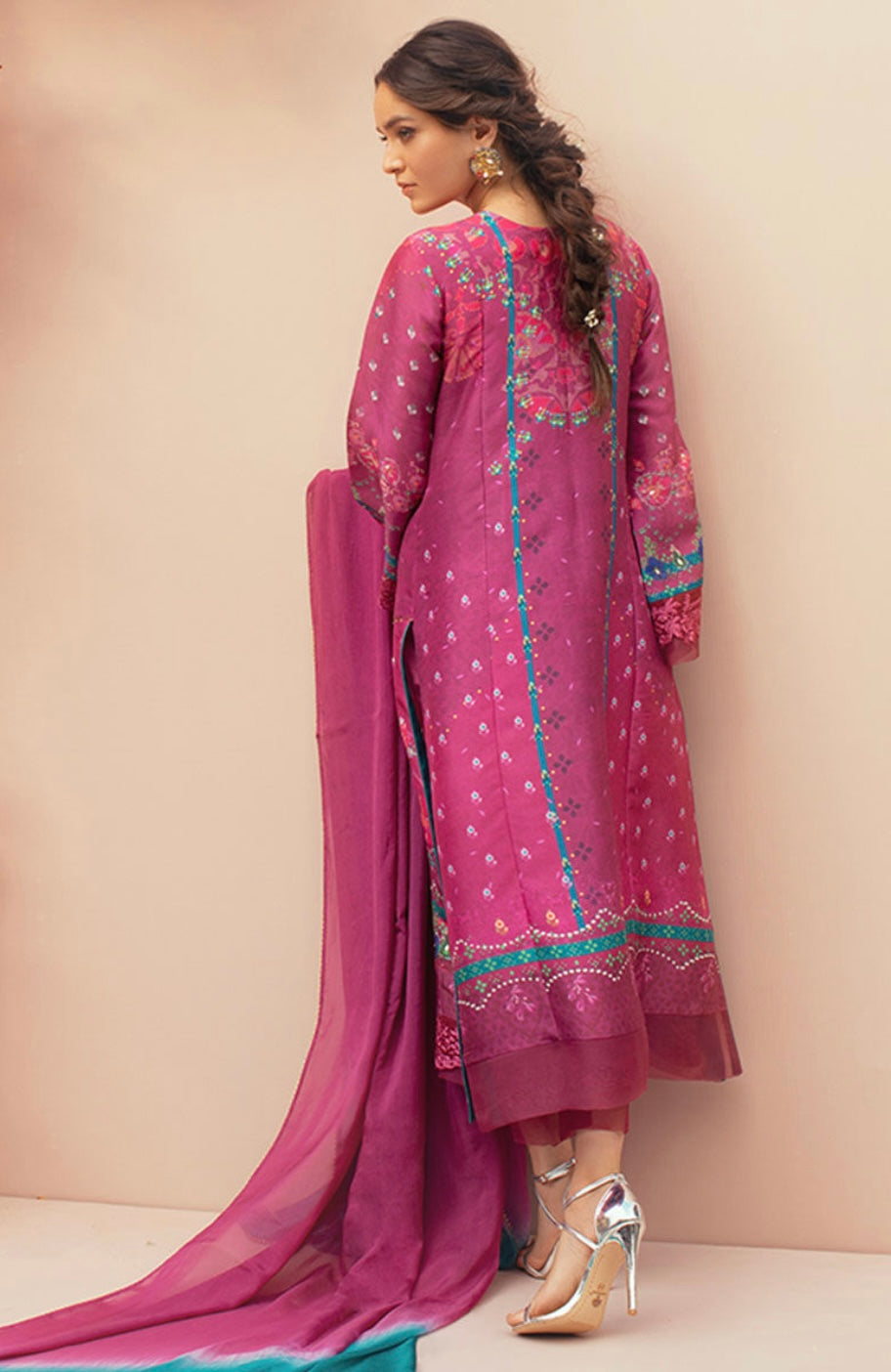ANSAB JAHANGIR LUXE SILK PRET | MIRROR ROSE