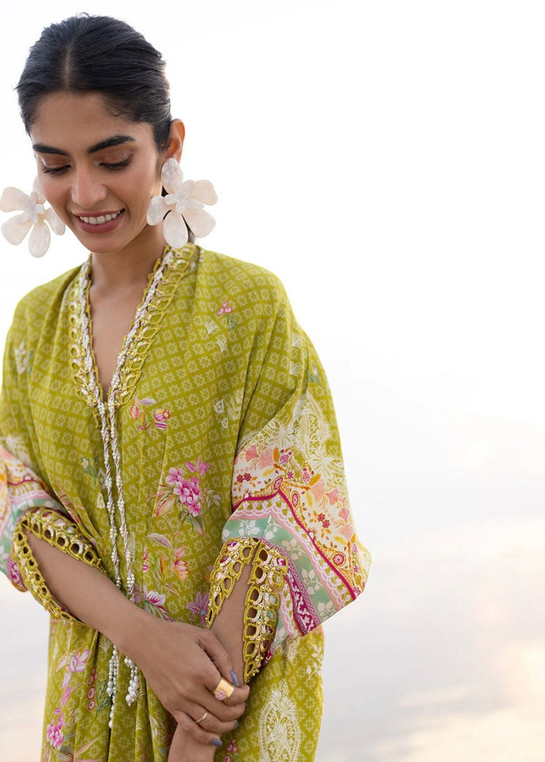 FARAH TALIB AZIZ LUXE SILK PRET’24 | MILLIE KIWI KAFTAN