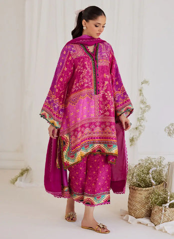 FARAH TALIB AZIZ LUXE SILK PRET’24 | LUZ MAGENTA SHIRT AND DUPATTA