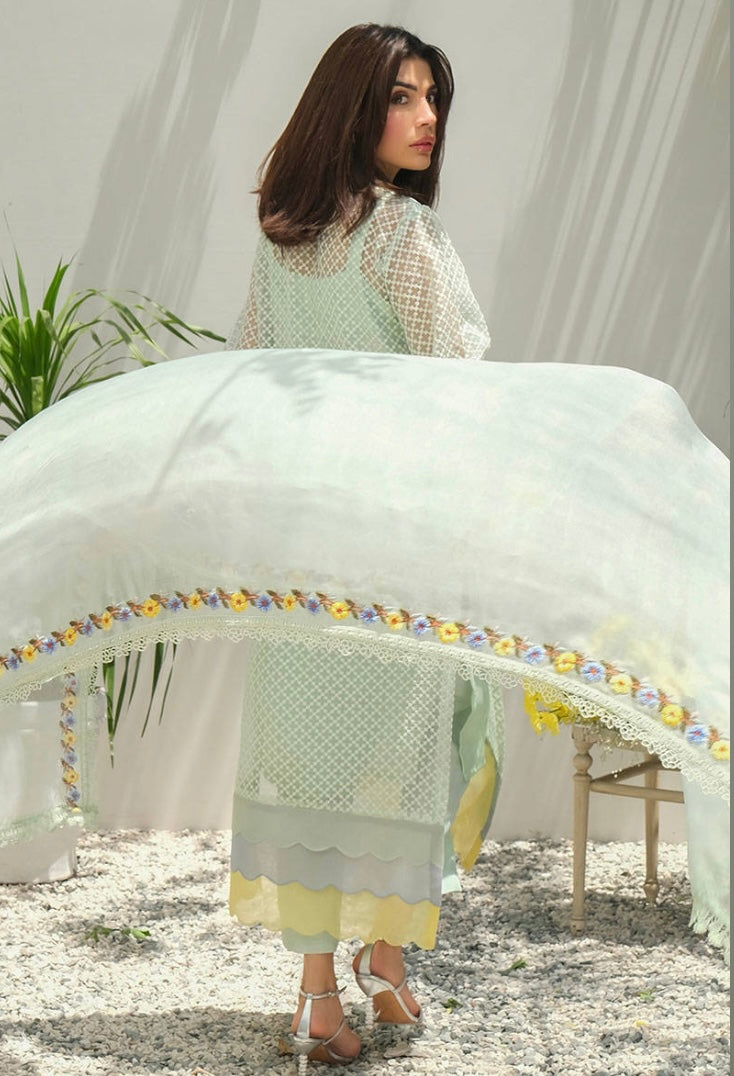 FARIDA HASAN SUMMER HIGH’24 | MINT TERLLIS ROSE WITH PANTS