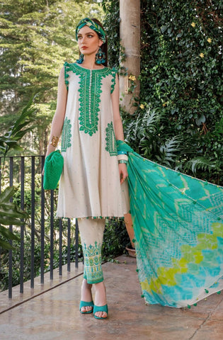 MARIA B LAWN UNSTITCHED | US-6B