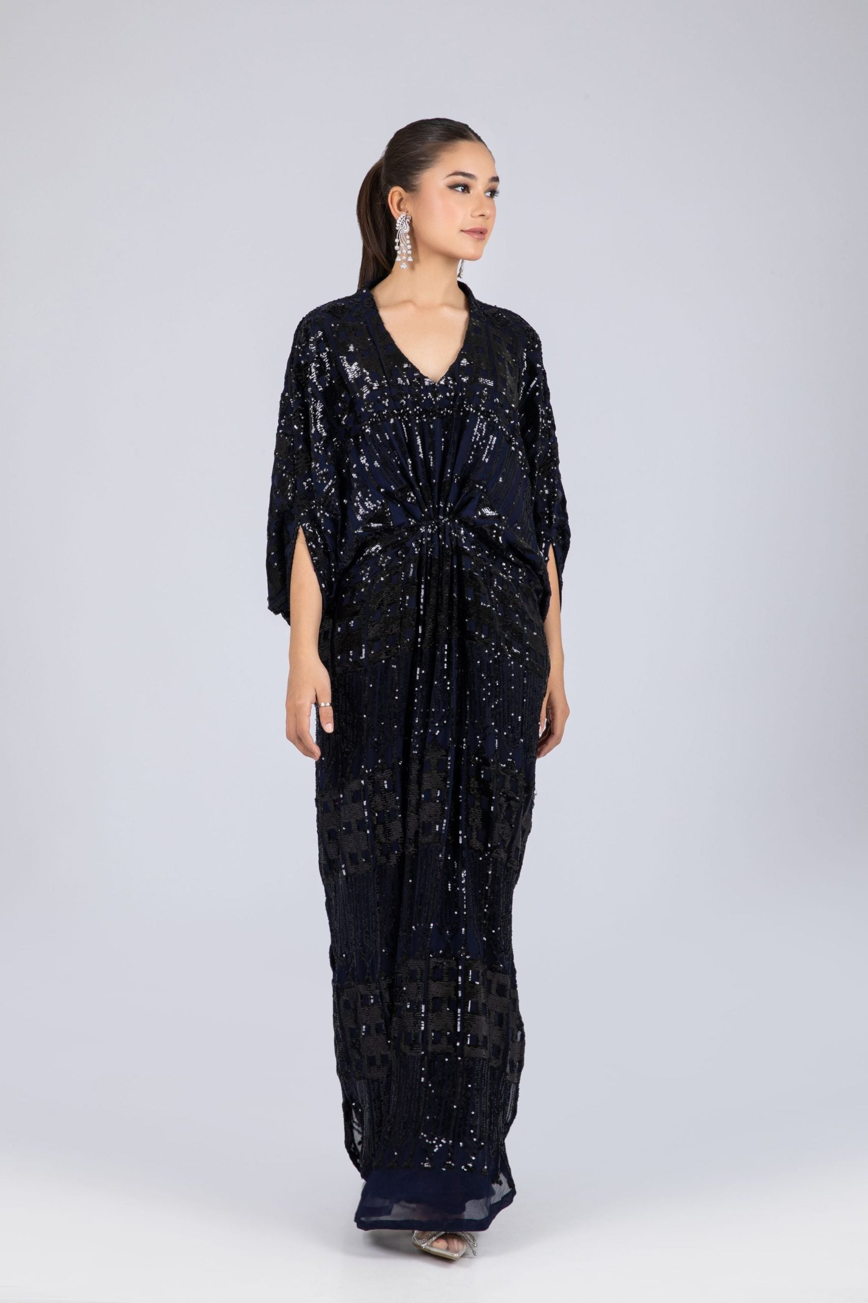 AYESHA SOMAYA KAFTAN | NAVY BLUE