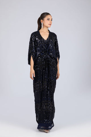 AYESHA SOMAYA KAFTAN | NAVY BLUE