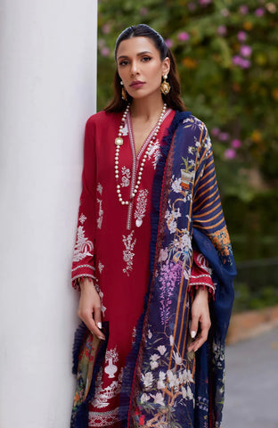 NIDA AZWER LUXURY LAWN’24 | SCARLET STARLET