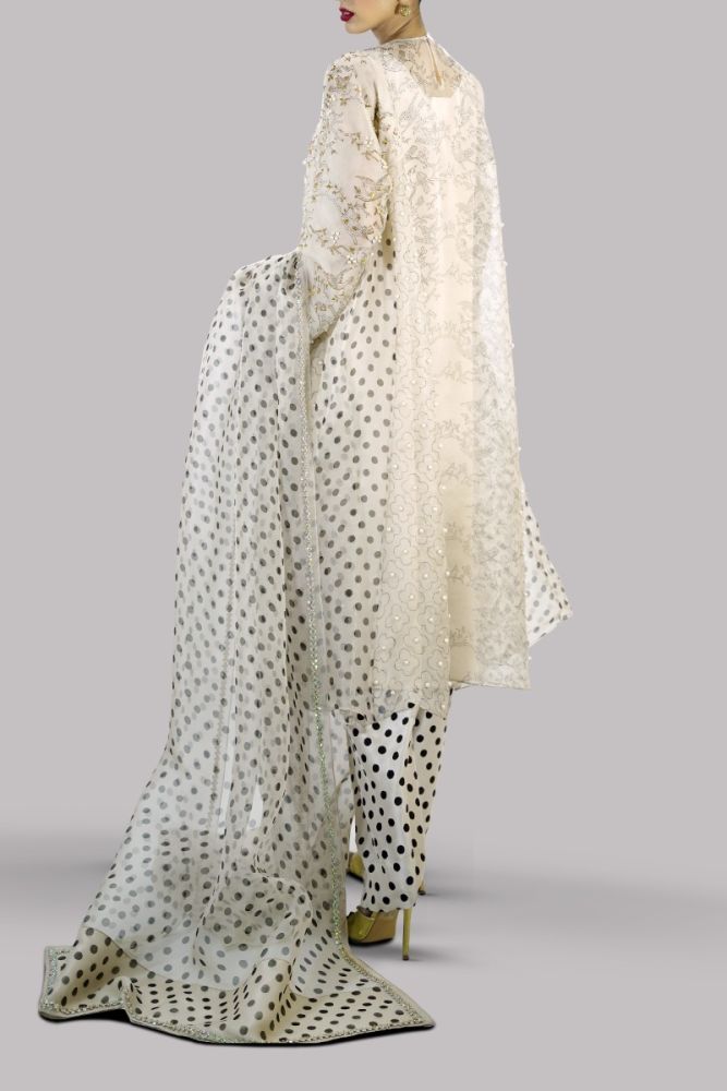 MUSE LUXE | EGRET BLOCK PRINTED & EMBELLISHED SET