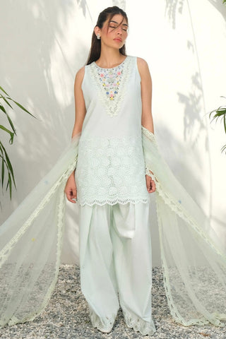 FARIDA HASAN SUMMER HIGH’24 | MINT FLORALS WITH PANTS