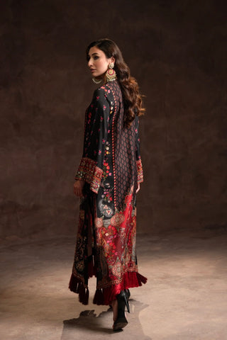 AMMARA KHAN | MULTI TASSEL BLACK KAFTAN