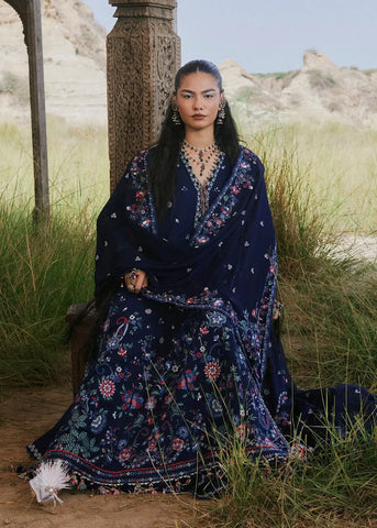 HUSSAIN REHAR ‘KOT RADHA KISHAN- KARANDI UNSTITCHED’26 | MERLOT