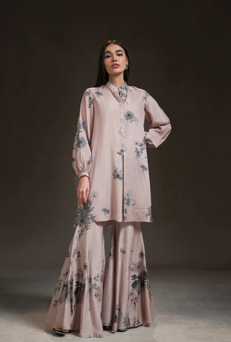 AMMARA KHAN GLITZ’24 | FLORAL PRINT GHARARA SET