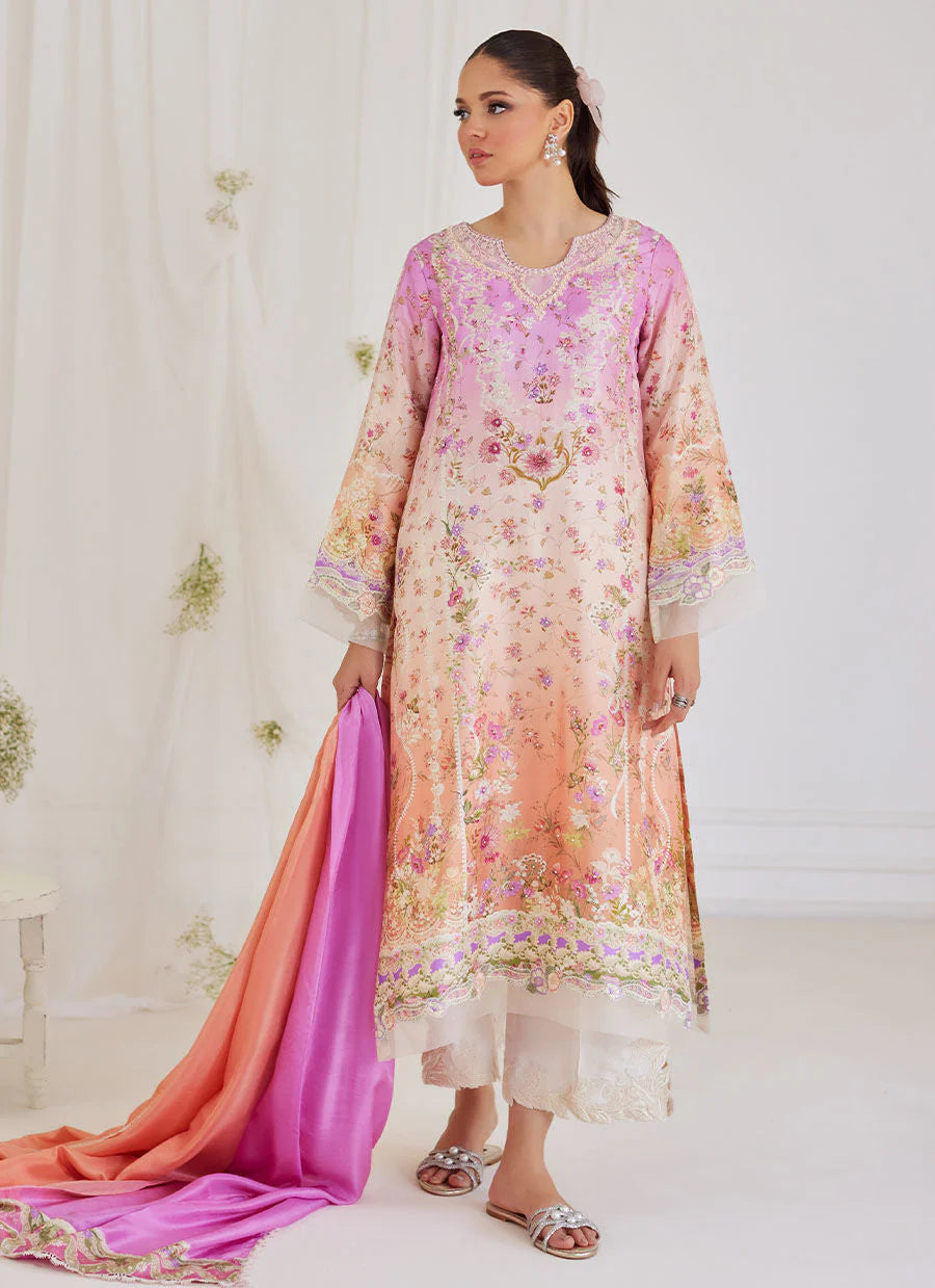 FARAH TALIB AZIZ LUXE SILK PRET’24 | MAURA OMBRÉ SHIRT AND DUPATTA