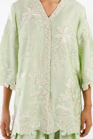SANA SAFINAZ EMBROIDERED SILK SET | SS26EXE611P2T