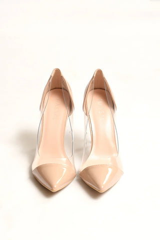 HASSAL | PVC NUDE HEELS