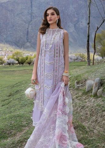 CRIMSON LAWN’24 | FLORAL MESH - LAVENDER