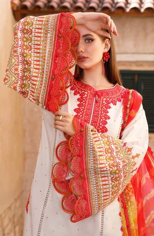 MARIA UNSTITCHED LAWN | US-6A