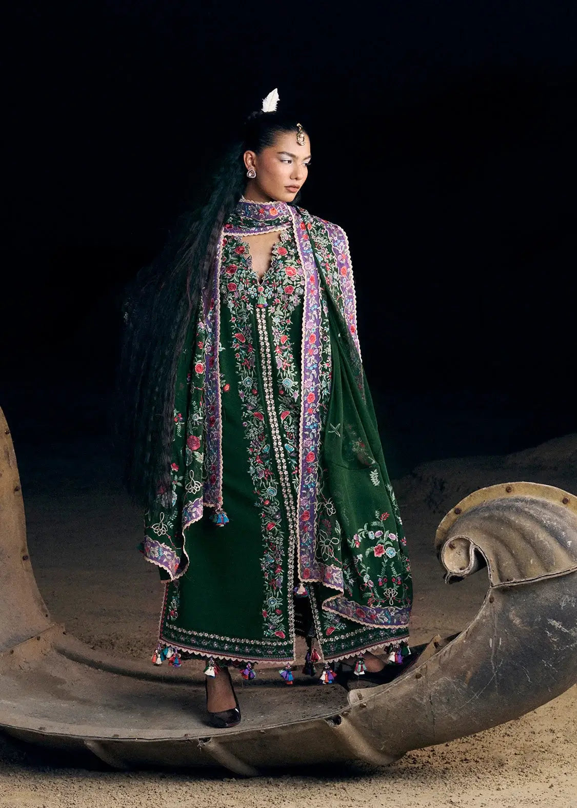 HUSSAIN REHAR ‘KOT RADHA KISHAN- KARANDI UNSTITCHED’26 | CELADON