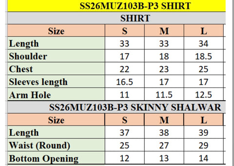 SANA SAFINAZ READY TO WEAR’26 | SS26MUZ103BP3