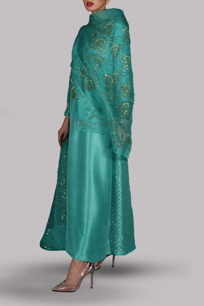 MUSE LUXE | WATERFALL GREEN EMBELLISHED SET