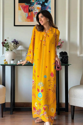 SANA SAFINAZ RAW SILK PRINTED KAFTAN | SS26STP742