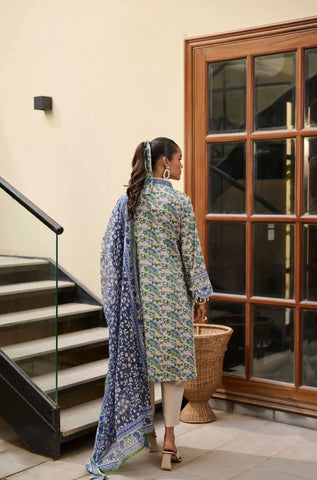 DHANAK PREMIUM LAWN’24 | GREEN FLORAL