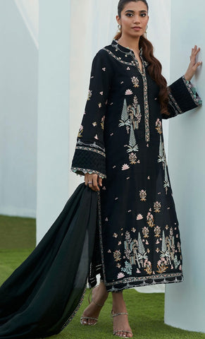 FARAH TALIB AZIZ LUXE PRET’24 | PETRA BLACK EMBROIDERED SET