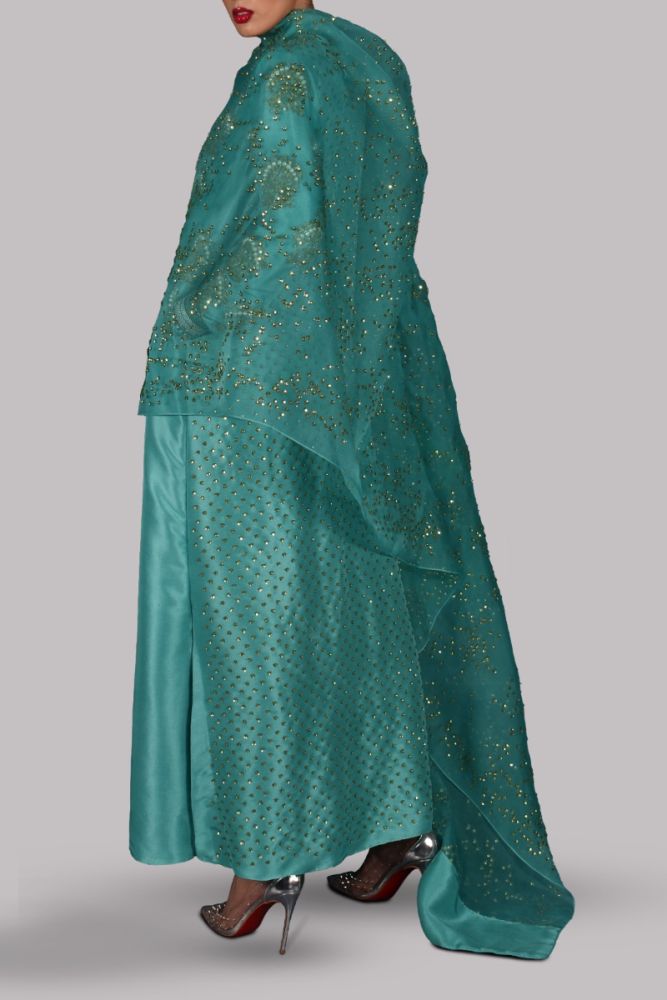 MUSE LUXE | WATERFALL GREEN EMBELLISHED SET