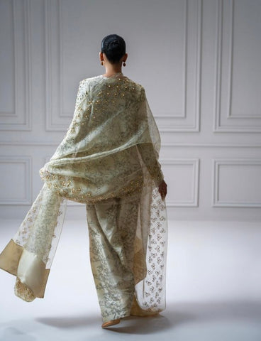 MUSE LUXE | LAMB’S WOOL BLOCK PRINTED & EMBELLISHED SET