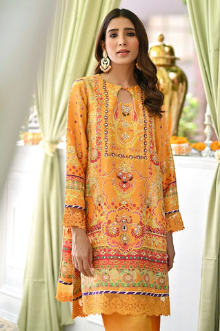 ANSAB JAHANGIR LUXE SILK PRET | SAFFRON