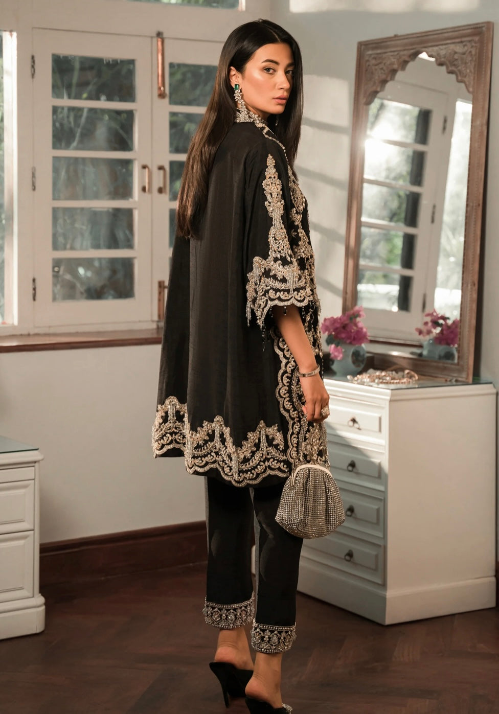 AMMARA KHAN LUXURY FORMALS’24 | BLACK JEWELLED BEAUTY