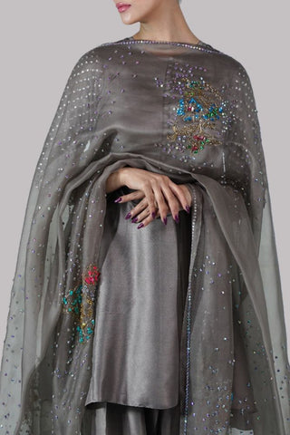 MUSE LUXE | TAUPE GREY EMBELLISHED SET