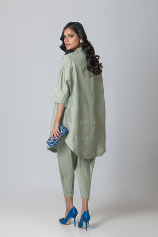 AYESHA SOMAYA LUXURY PRET’24 | OLIVE GREEN