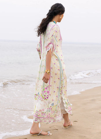 FARAH TALIB AZIZ LUXE SILK PRET’24 | ARIEL IVORY KAFTAN