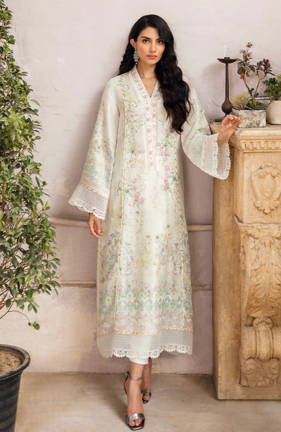 ANSAB JAHANGIR LUXE SILK PRET | WHISPER WHITE