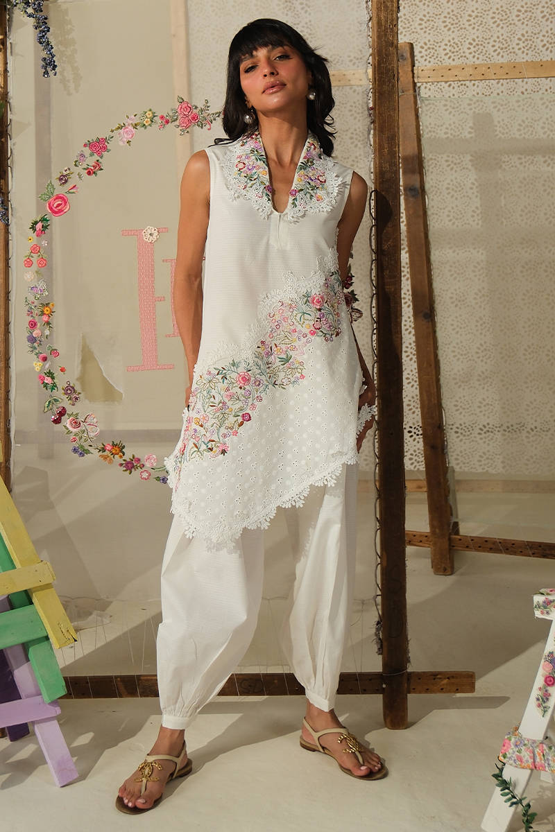 FARIDA HASAN ‘DHOOP LUXE PRET’26 | GARDENIA SHIRT AND PANTS