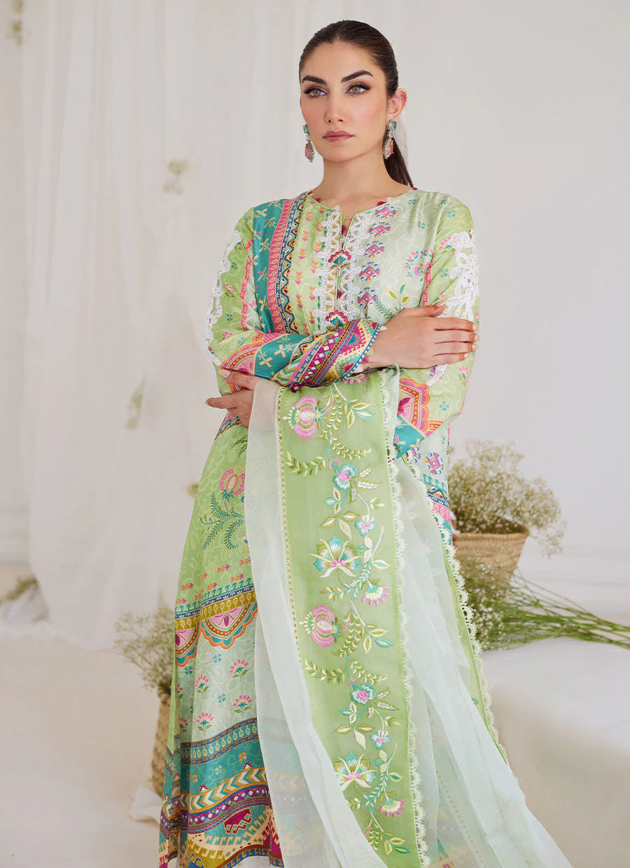 FARAH TALIB AZIZ LUXE SILK PRET’24 | MARTA APPLE GREEN SHIRT & DUPATTA